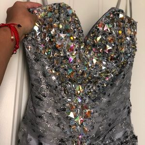 Cheetah mermaid prom dress